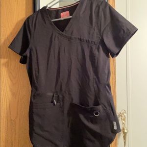 Black scrub top
